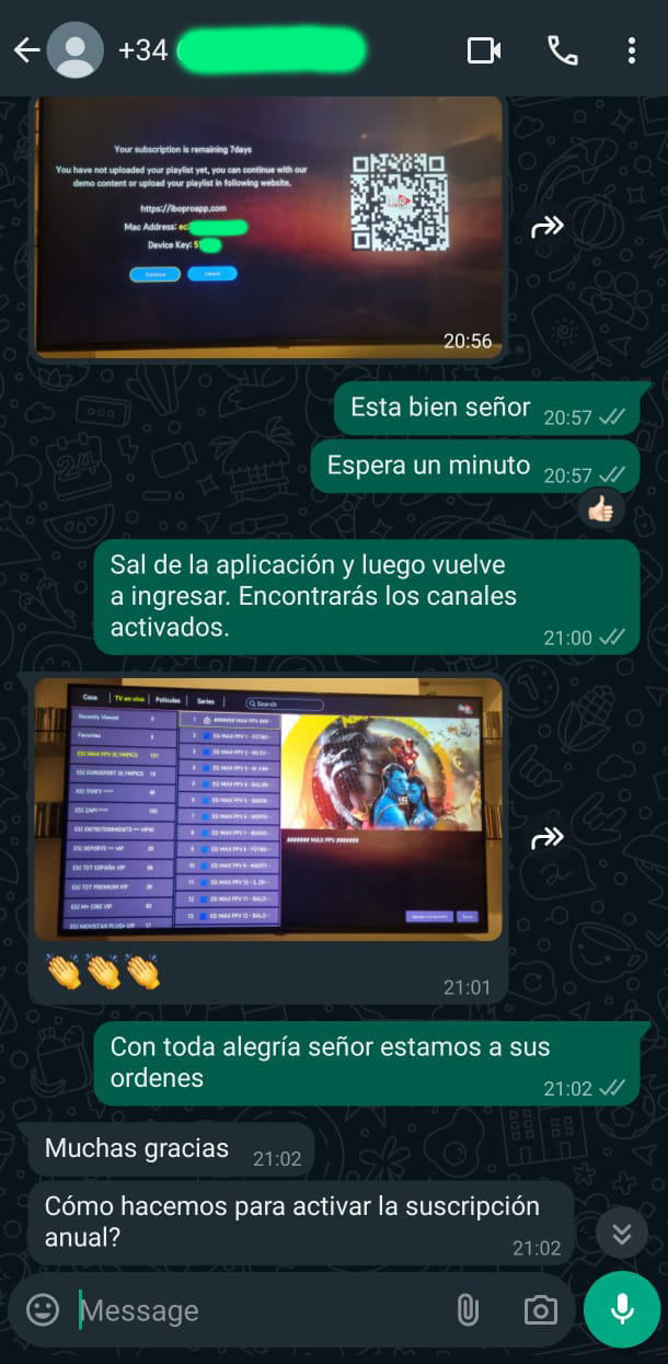 suscripción IPTV